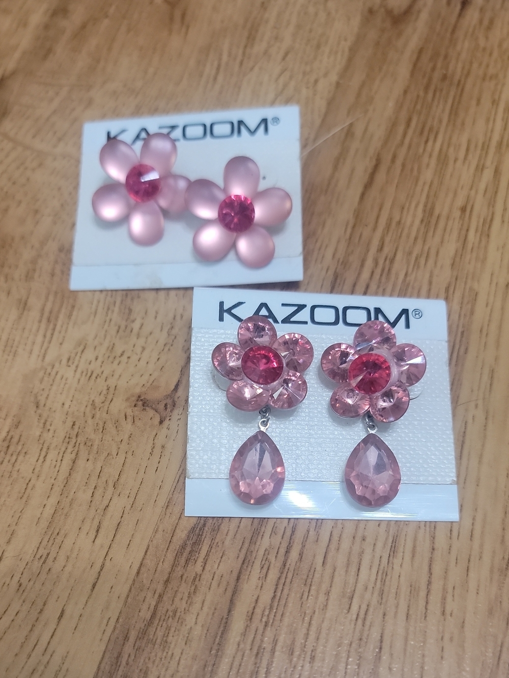 #2 Lot Kazoom 1990s Vintage Earrings Pink